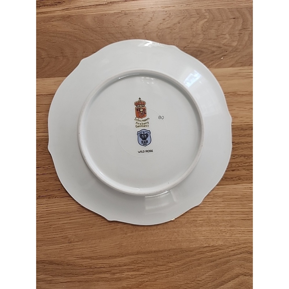 Vtg Schumann Arzberg Bavaria Germany "Wild Rose" Salad Dessert Side Plate 7.25" - Picture 7 of 9